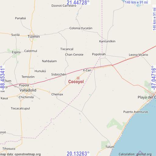 Cocoyol on map