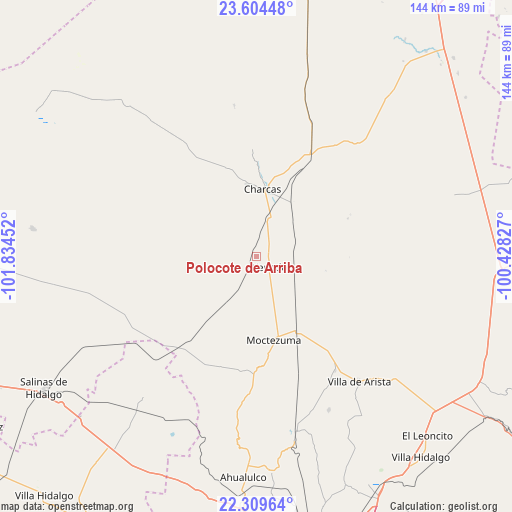Polocote de Arriba on map