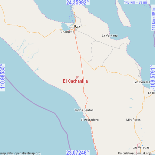 El Cachanilla on map