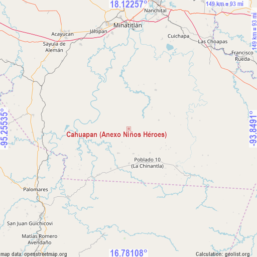 Cahuapan (Anexo Niños Héroes) on map
