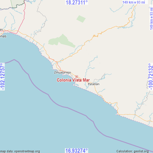 Colonia Vista Mar on map