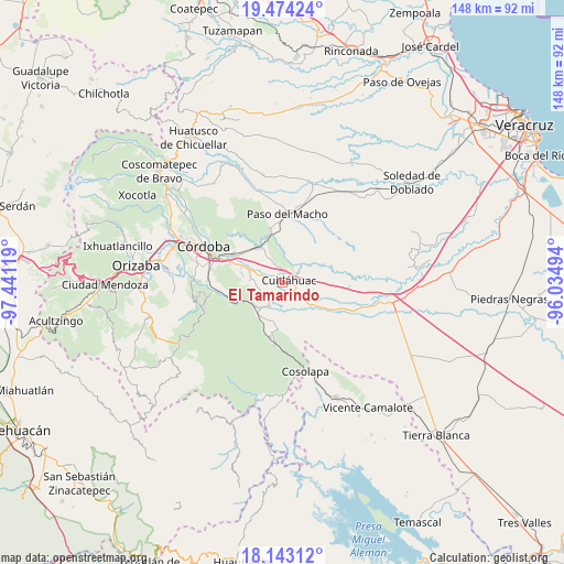 El Tamarindo on map