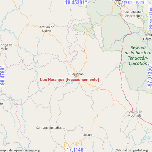Los Naranjos [Fraccionamiento] on map