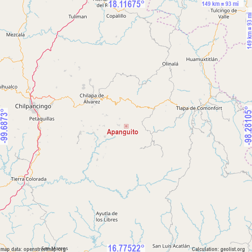 Apanguito on map