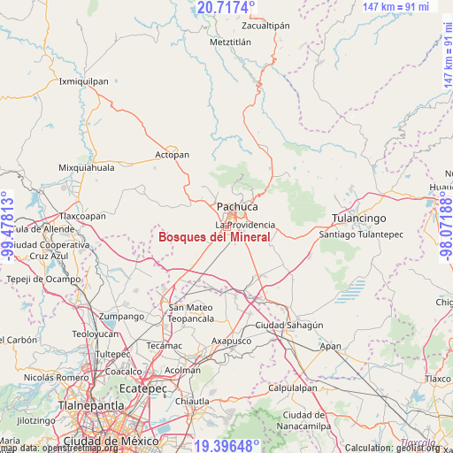 Bosques del Mineral on map