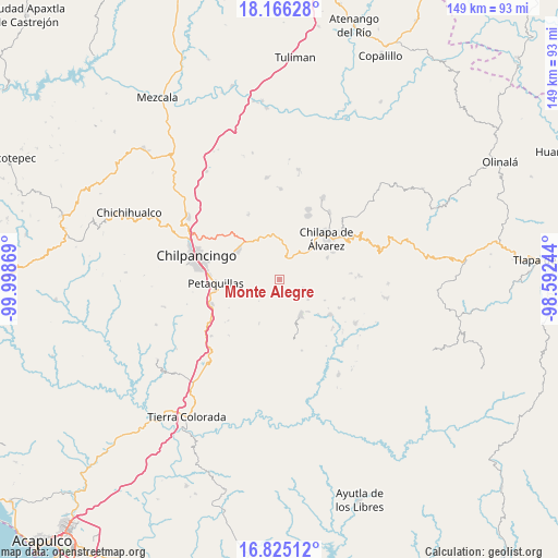 Monte Alegre on map