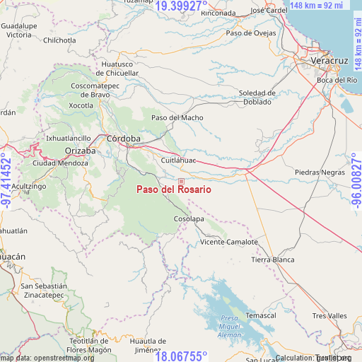 Paso del Rosario on map