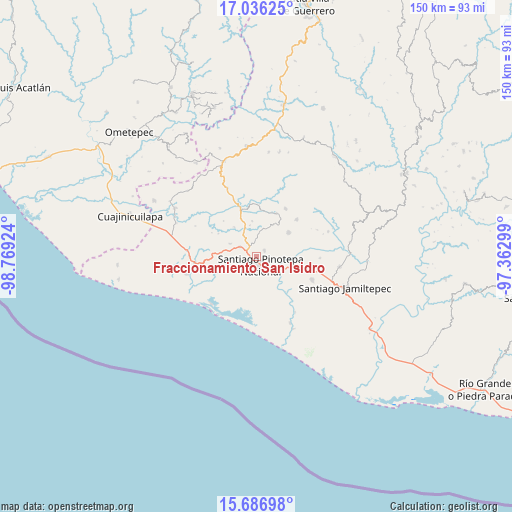 Fraccionamiento San Isidro on map