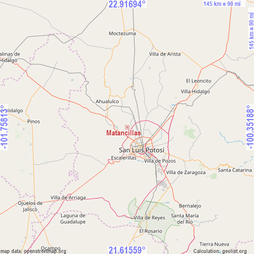 Matancillas on map