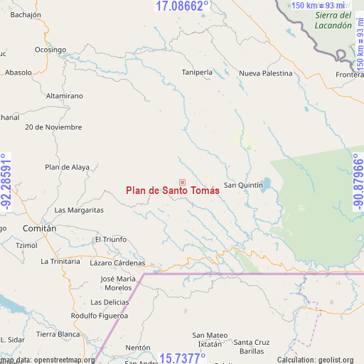 Plan de Santo Tomás on map