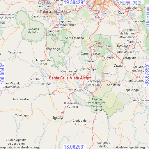 Santa Cruz Vista Alegre on map