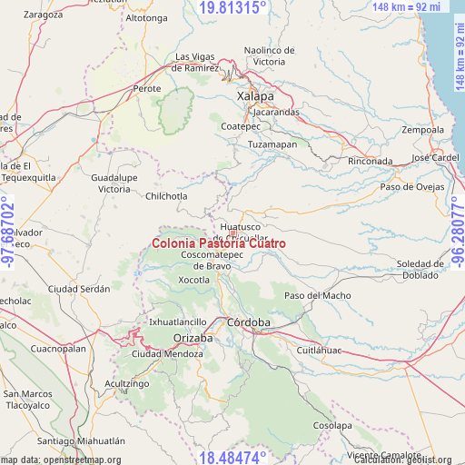 Colonia Pastoría Cuatro on map