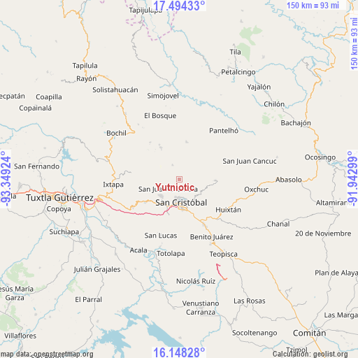 Yutniotic on map