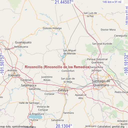 Rinconcillo (Rinconcillo de los Remedios) on map