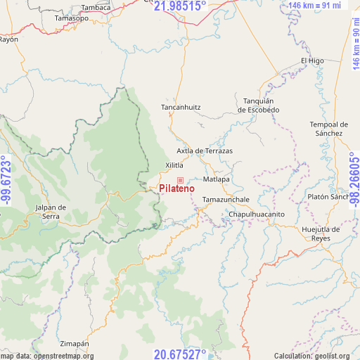Pilateno on map