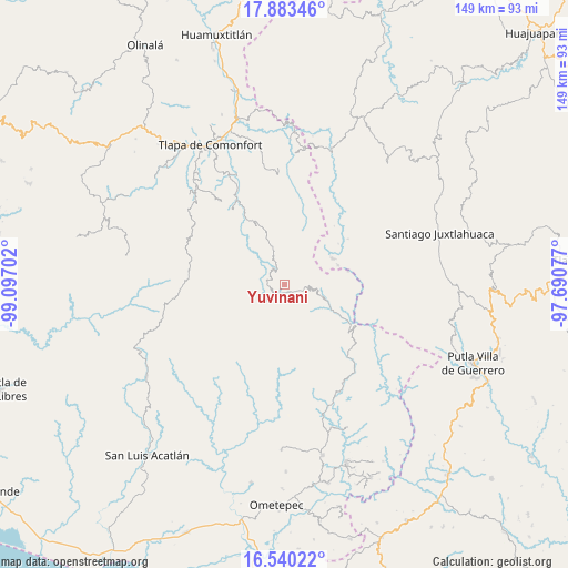 Yuvinani on map