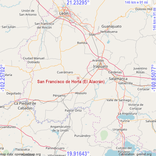 San Francisco de Horta (El Alacrán) on map