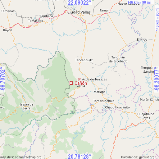 El Cañón on map