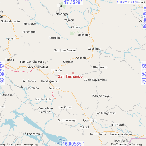 San Fernando on map