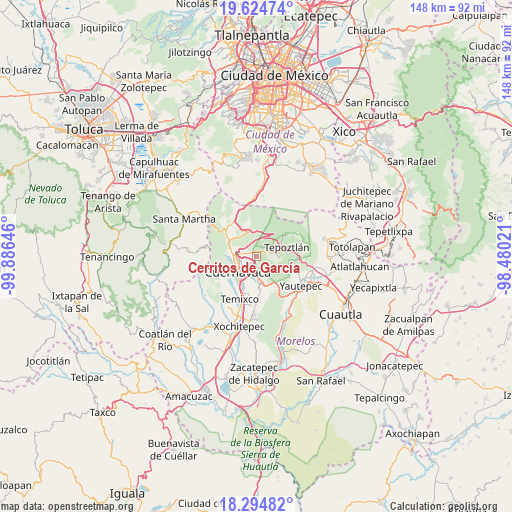 Cerritos de García on map