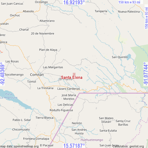 Santa Elena on map