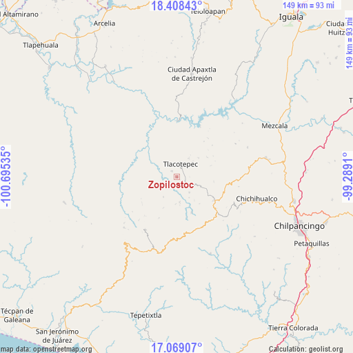 Zopilostoc on map