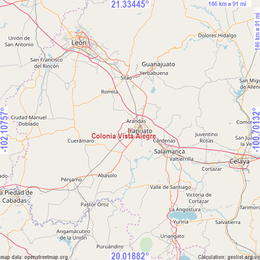 Colonia Vista Alegre on map