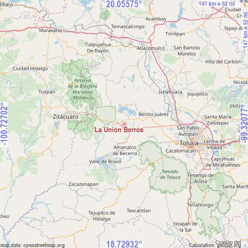 La Unión Berros on map