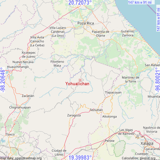 Yohualichan on map