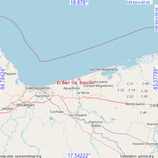 El Barí 1ra. Sección on map