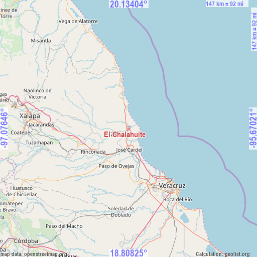 El Chalahuite on map