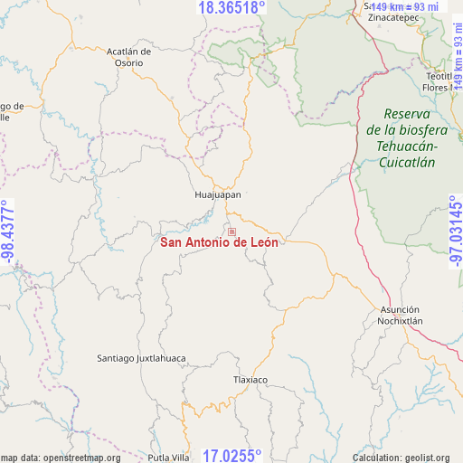 San Antonio de León on map