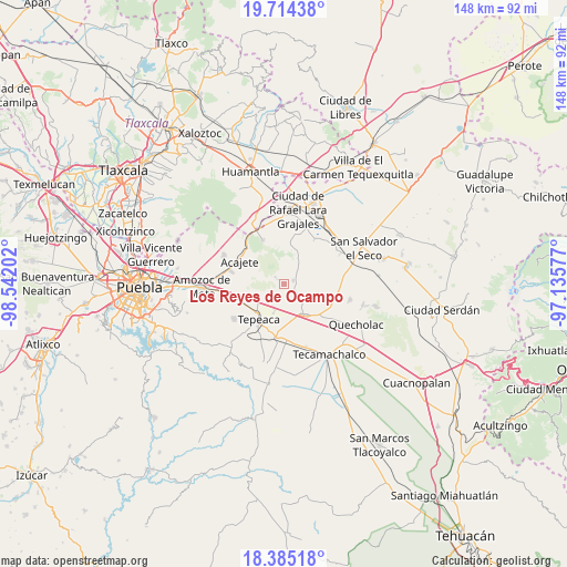 Los Reyes de Ocampo on map