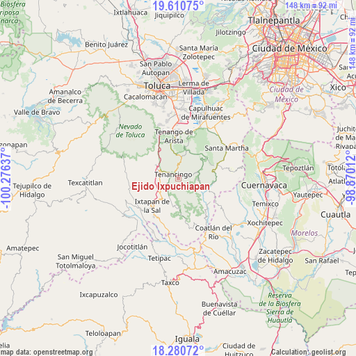 Ejido Ixpuchiapan on map