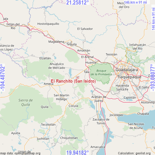 El Ranchito (San Isidro) on map