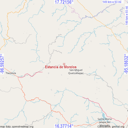 Estancia de Morelos on map