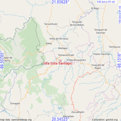 Ixtla (Ixtla Santiago) on map