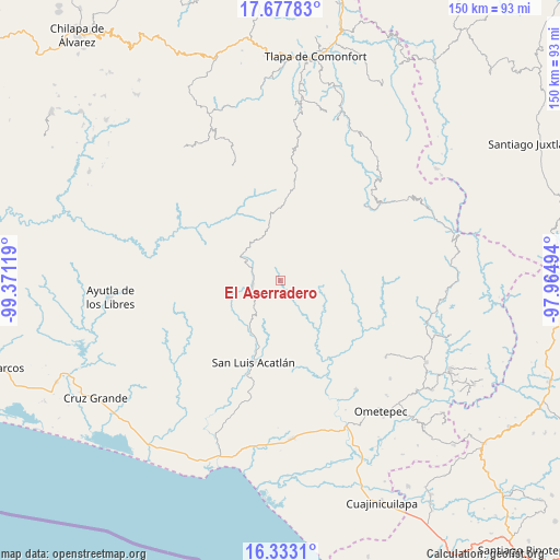 El Aserradero on map