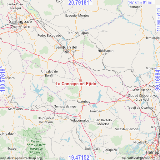 La Concepción Ejido on map
