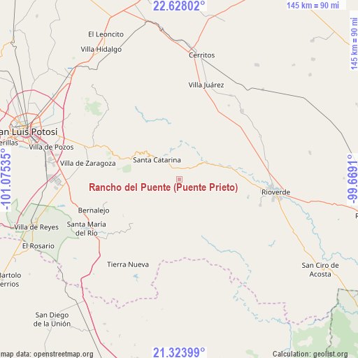 Rancho del Puente (Puente Prieto) on map