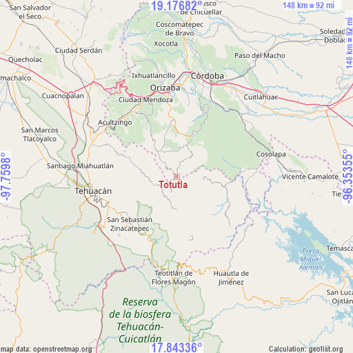 Totutla on map