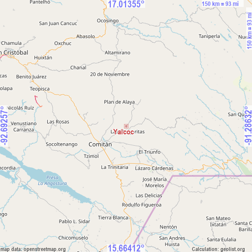 Yalcoc on map