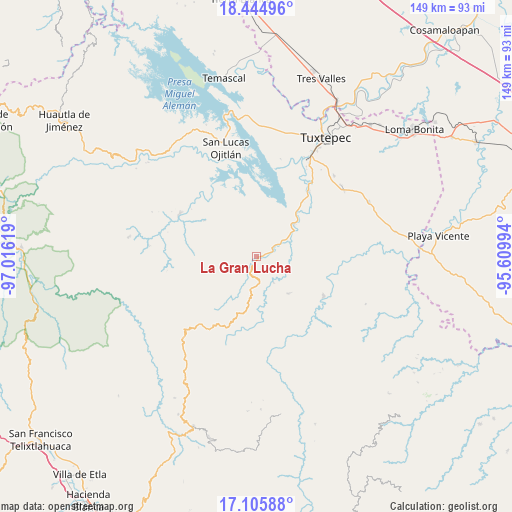 La Gran Lucha on map