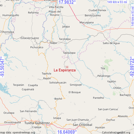 La Esperanza on map