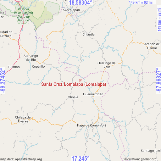 Santa Cruz Lomalapa (Lomalapa) on map
