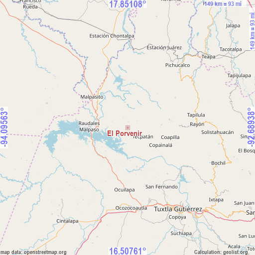 El Porvenir on map
