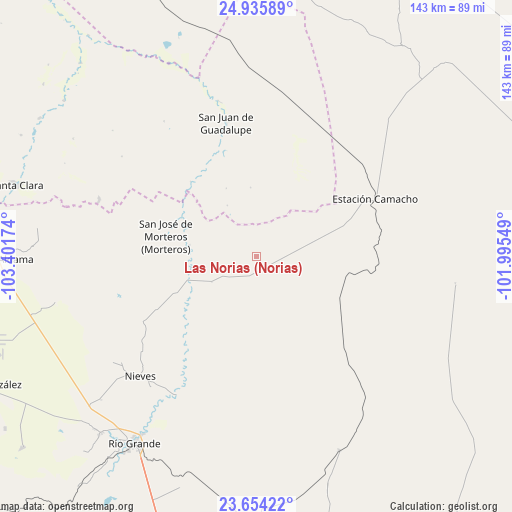 Las Norias (Norias) on map