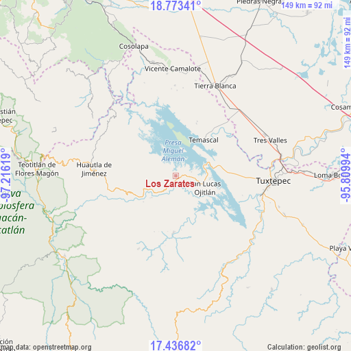 Los Zarates on map