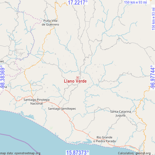 Llano Verde on map
