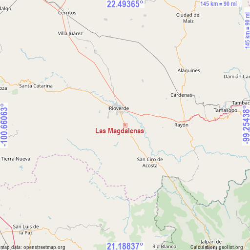 Las Magdalenas on map